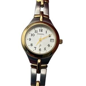 Fossil F2 Womens Watch 22mm - Fresh Battery - All Stainless - WR 30m Wrist 5.75